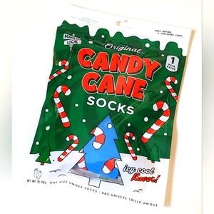 Candy Cane Christmas Adult Unisex Crew Socks Shoe Size OSFM